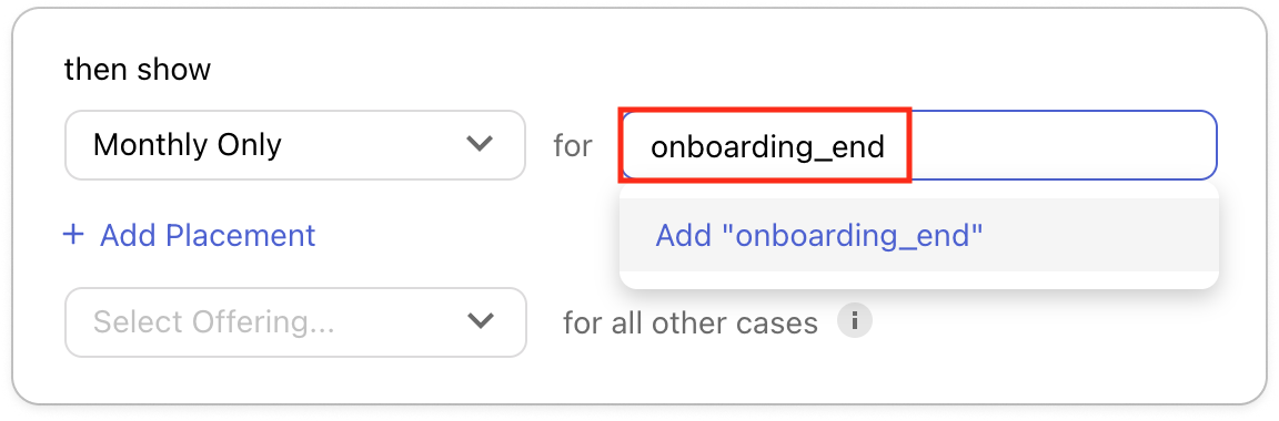 onboarding_end Placement